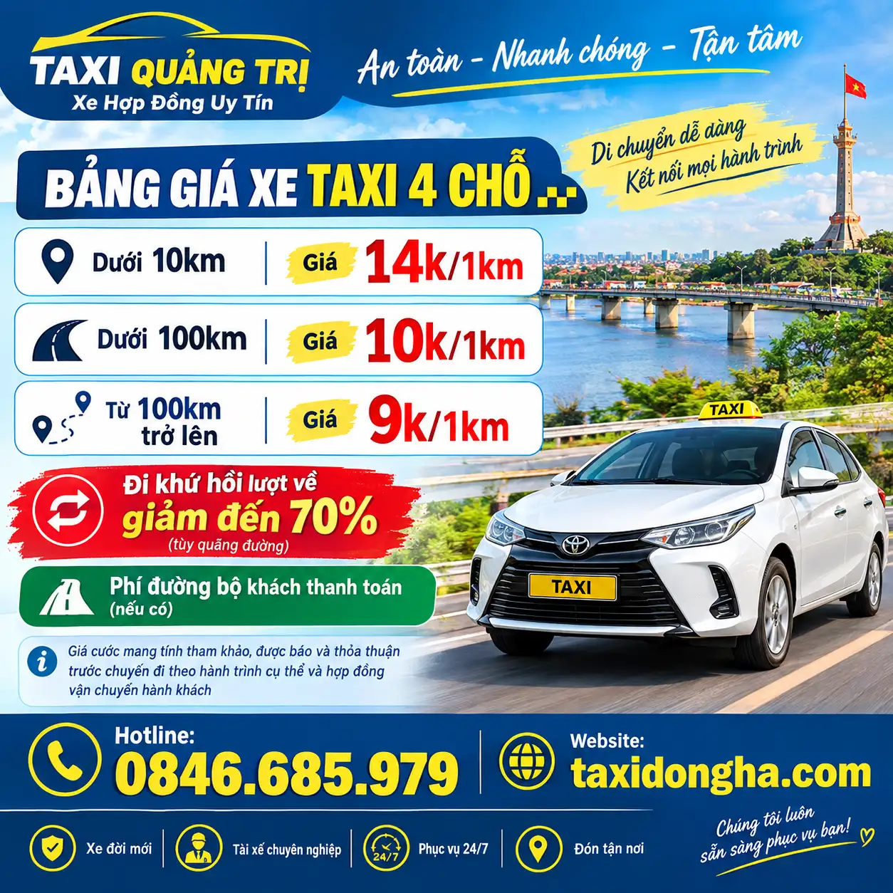Taxi Đông Hà Và Dịch Vụ Xe Ghép 24H