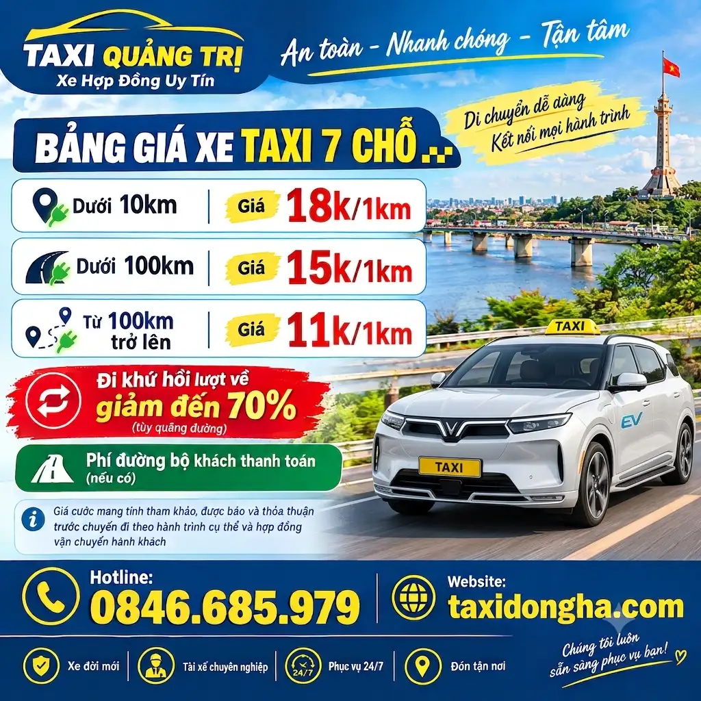Taxi Đông Hà Và Dịch Vụ Xe Ghép 24H